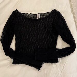 out from under Sheer Lace Long Sleeve
